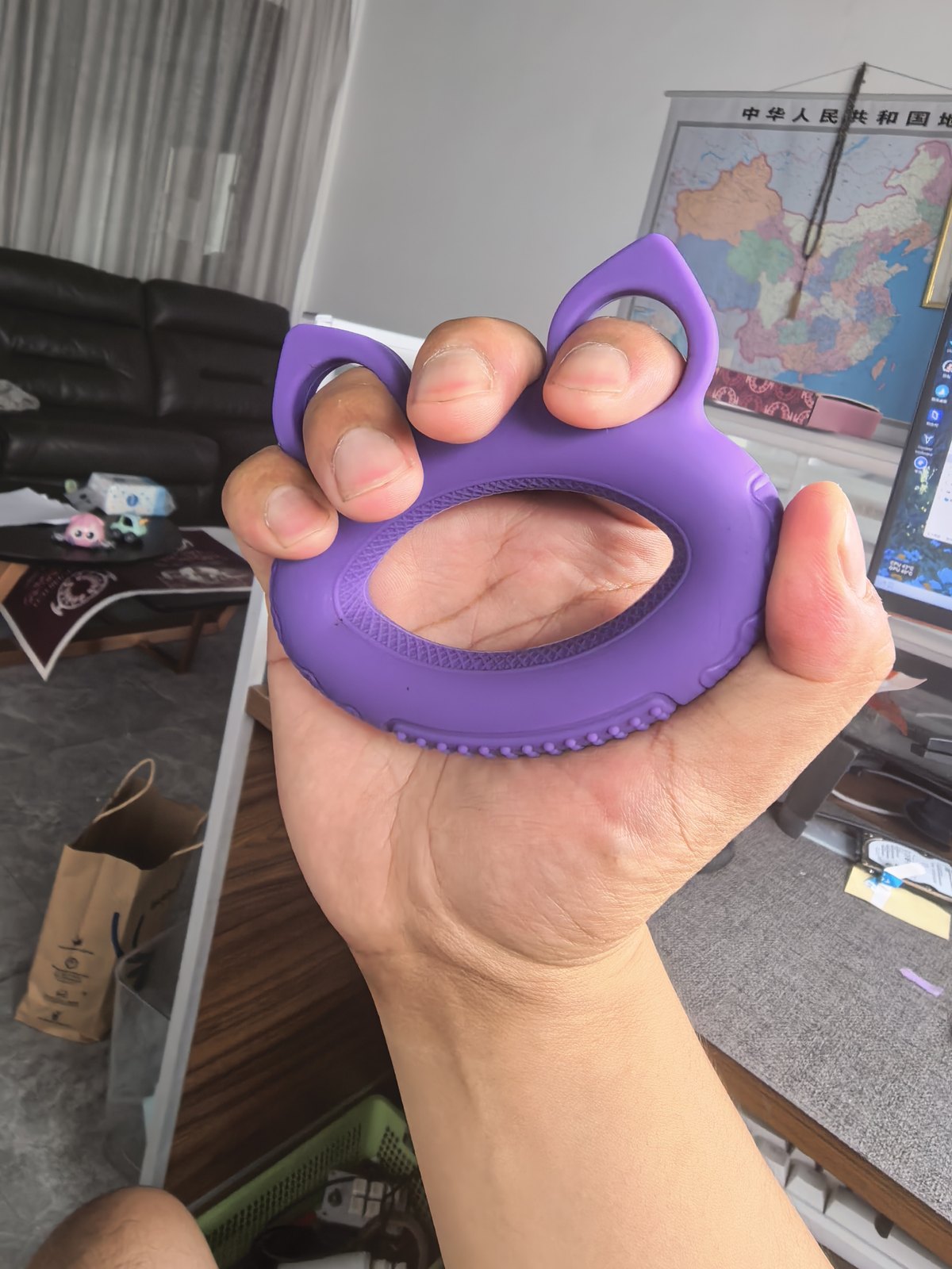HX-2601 Cat Ear Silicone Hand Grip Strengthener for Fitness & Stress Relief product photo 2