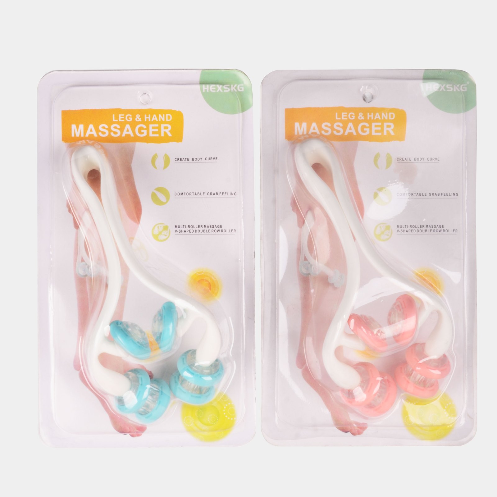 HX-8766 Four-Wheel Leg Massager Roller for Calf & Body Relaxation product photo 1