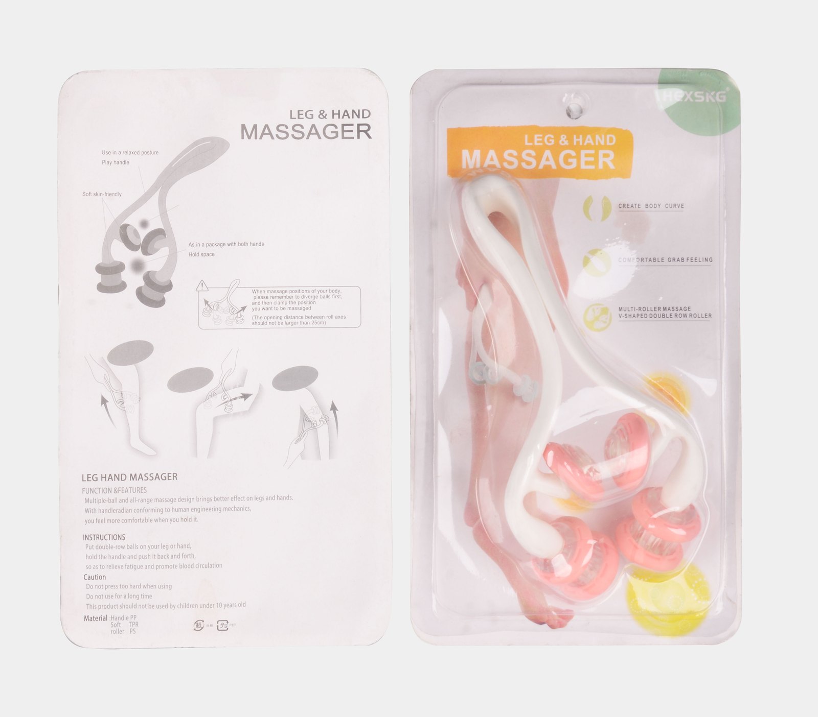 HX-8766 Four-Wheel Leg Massager Roller for Calf & Body Relaxation product photo 2