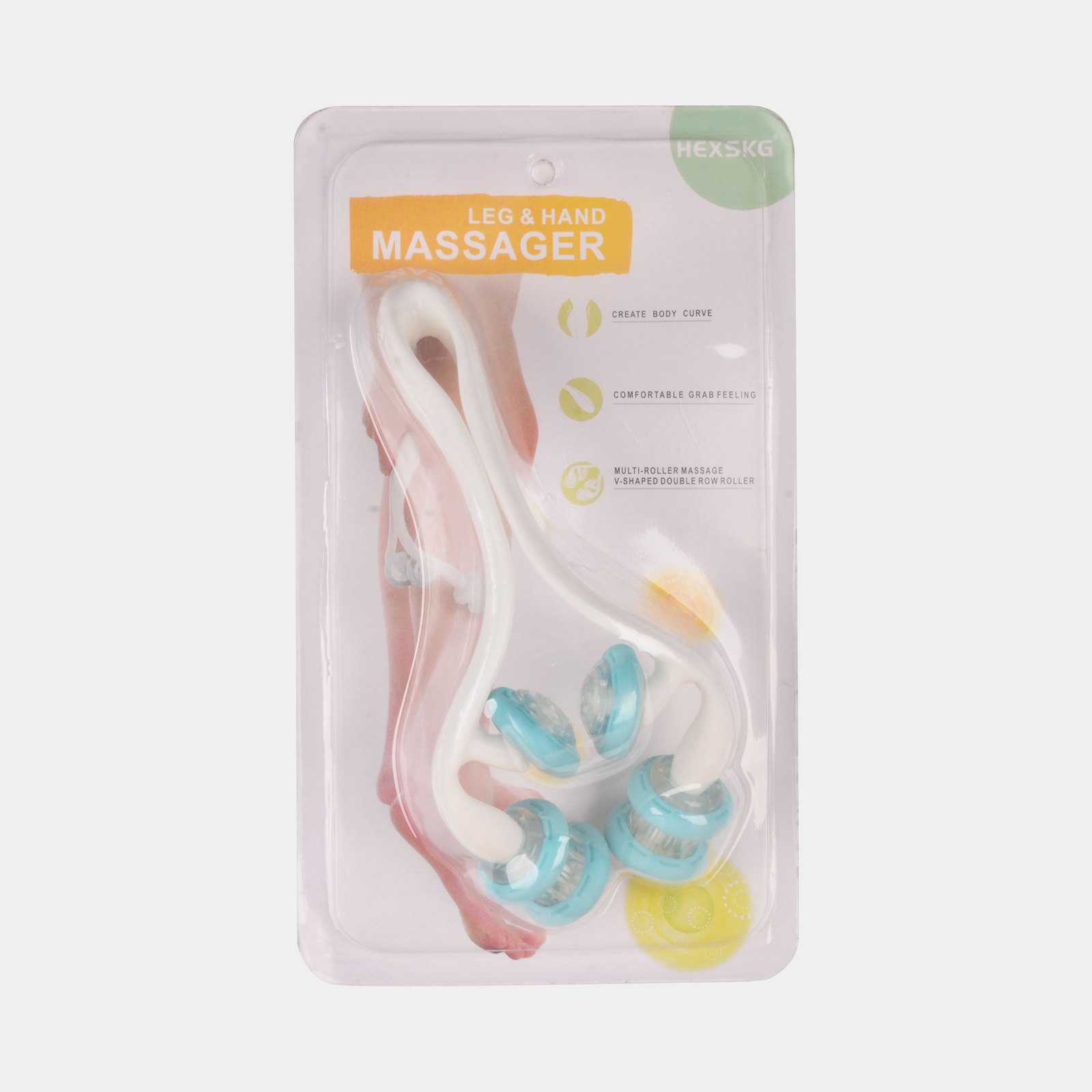 HX-8766 Four-Wheel Leg Massager Roller for Calf & Body Relaxation product photo 4