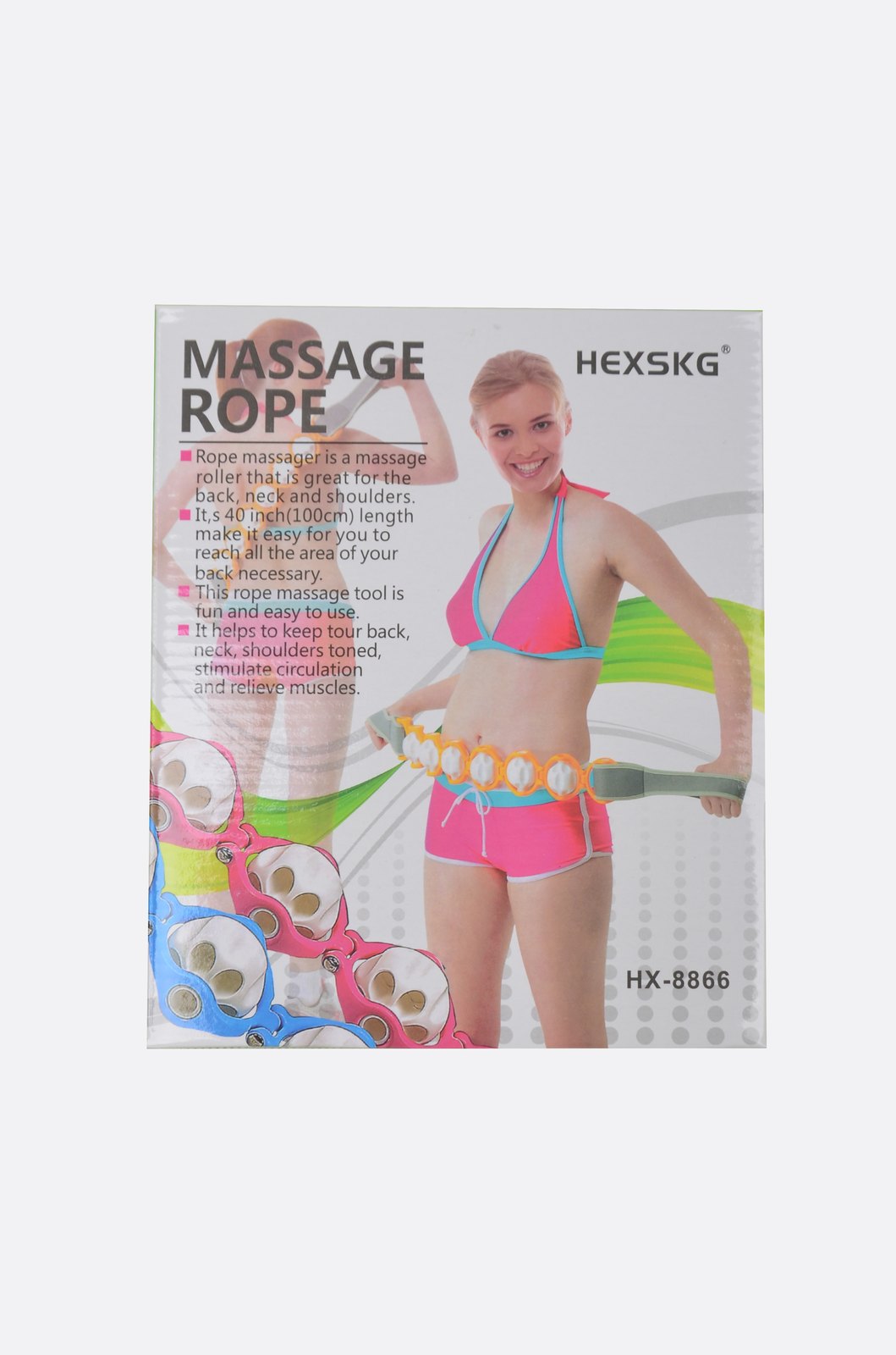 HX-8866 Large Six-Wheel Back Massager Strap for Shoulder & Waist Care product photo 3