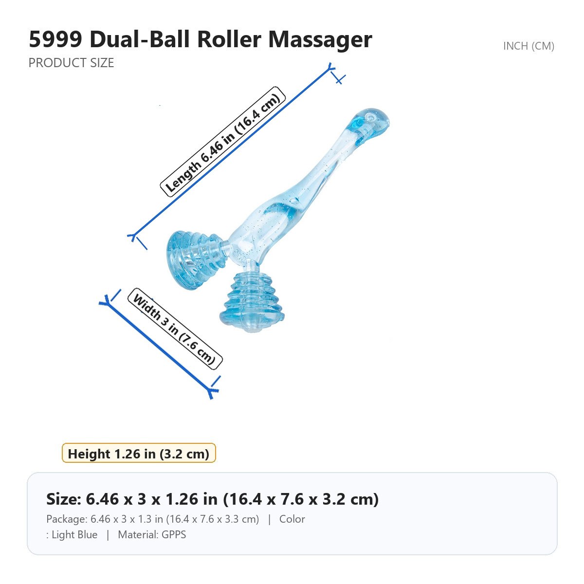 HX-5999 Dual-Ball Roller Massager image 4