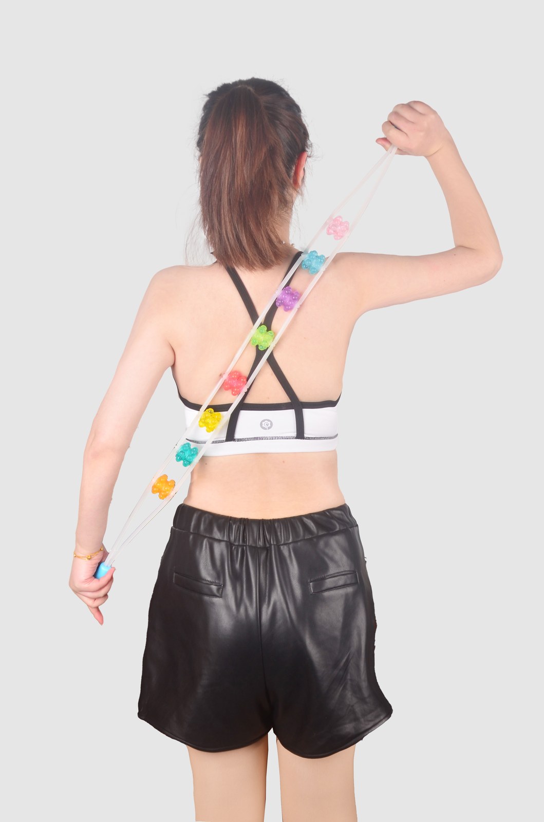 HX-9866 Double-Row 16-Wheel Back Massager - Multi Color image 3